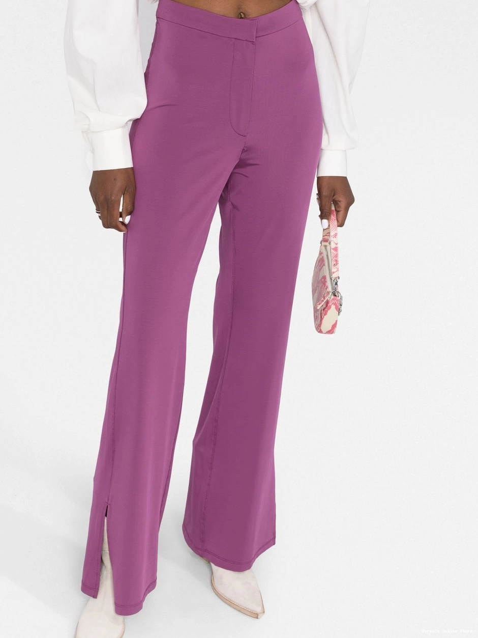 Cheap trousers Women high-waisted flared Versace 0730